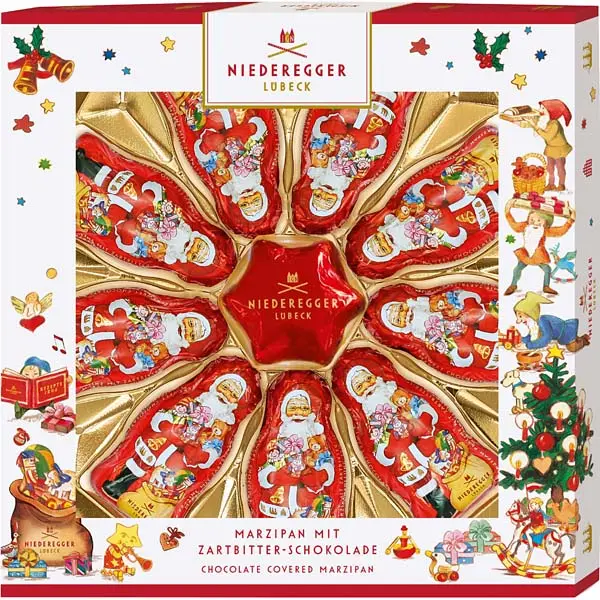 Niederegger Marcipán Santa a hvězda 125g