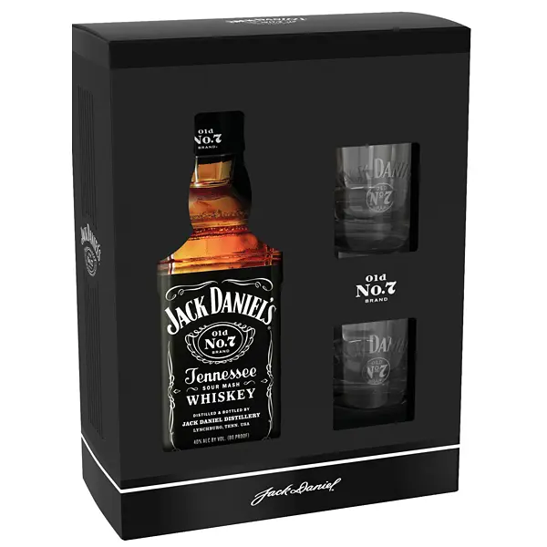 Jack Daniel's s 2 sklenicemi - kartónek 40% 0,7l