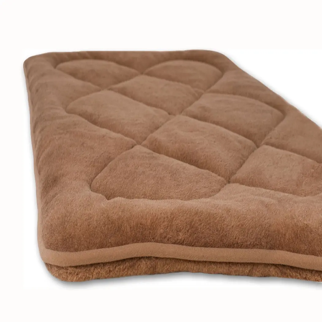 Ovčí věci MATRACE CAMEL - 4 cm s ovčím rounem, hnědá