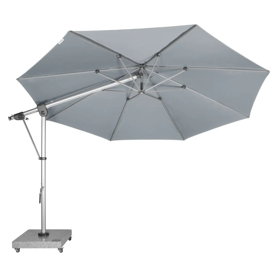 Doppler EXPERT 350P – zahradní slunečník s boční tyčí světle šedá (kód barvy T827)