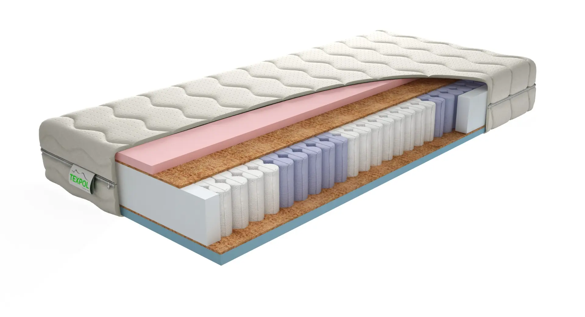 TEXPOL STELA LUX - luxusní taštičková matrace s potahem Aloe Vera Silver