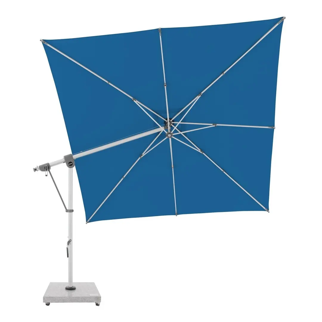 Doppler EXPERT 3 x 3 m – zahradní výkyvný slunečník s boční tyčí modrá (kód barvy T821)