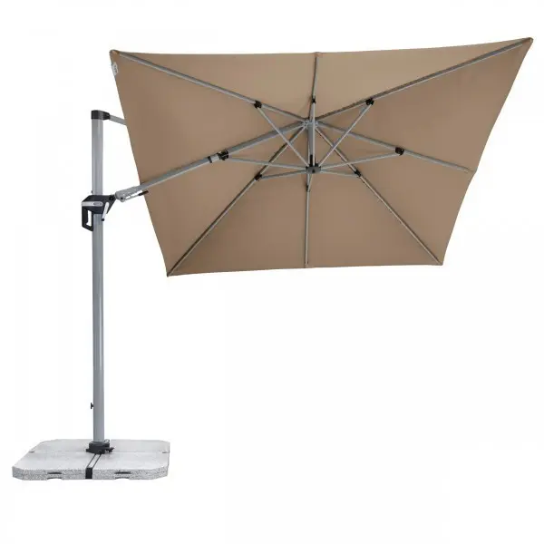 Doppler ACTIVE 350 x 260 cm – výkyvný zahradní slunečník s boční tyčí hnědá (kód barvy 846)