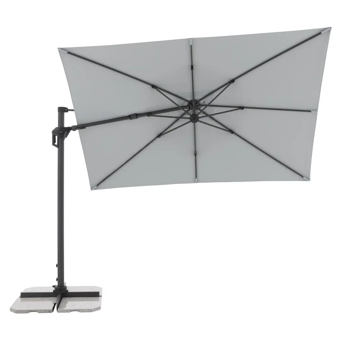 Doppler ACTIVE 310 x 210 cm - moderní slunečník s boční tyčí světle šedá (kód barvy 827)
