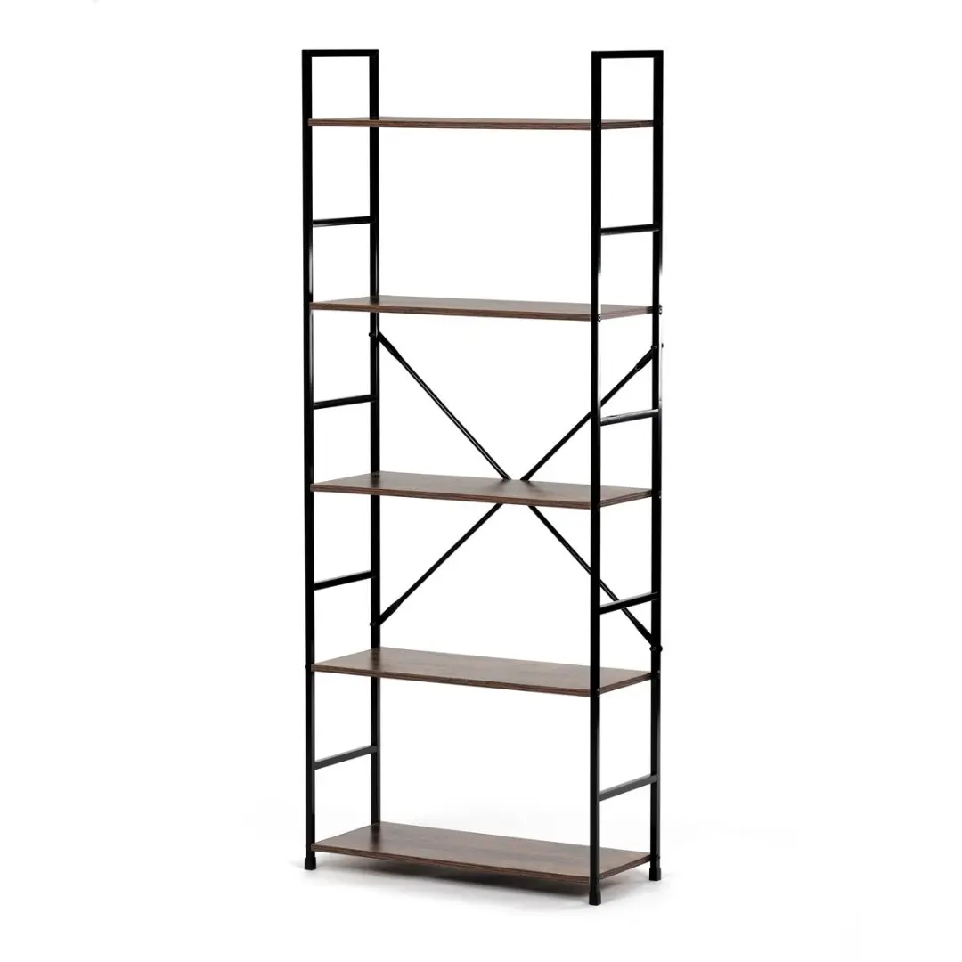 Autronic Regál, mdf, hnědá, GD-225 OAK REGÁL - 5-policový, v dekoru starého dřeva - šířka 59 cm, GD-225 OLW