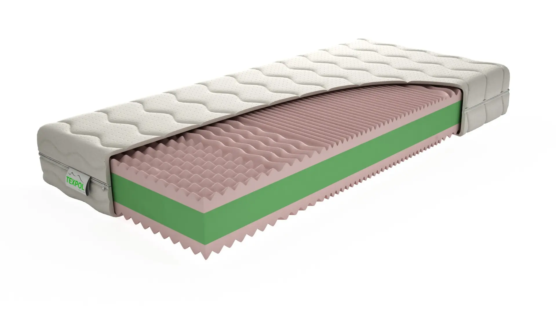 TEXPOL VEGA - sendvičová matrace s potahem Aloe Vera Silver