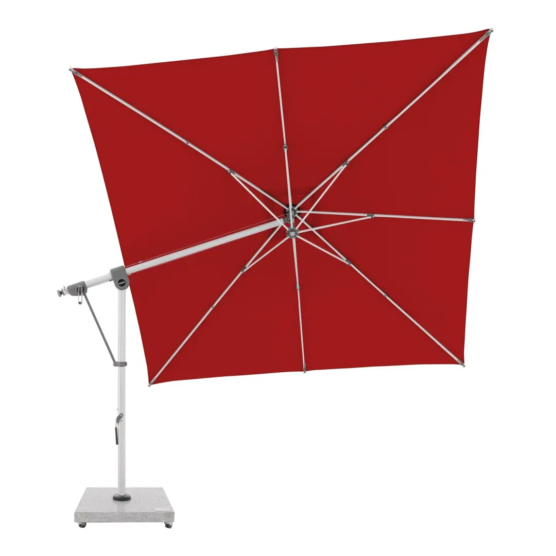 Zahradní výkyvný slunečník s boční tyčí Doppler EXPERT 3 x 3 m, červená DP465247T809