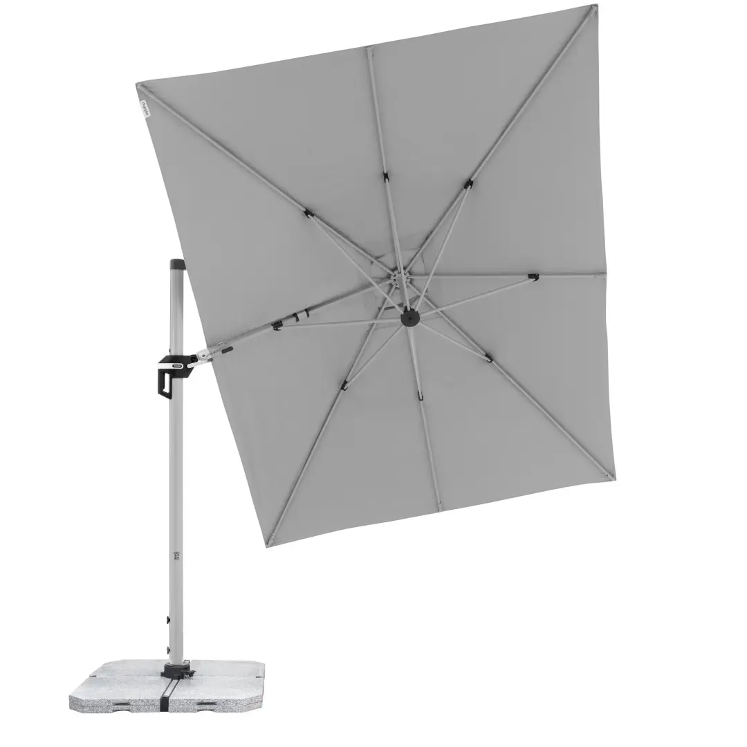 Výkyvný zahradní slunečník s boční tyčí Doppler ACTIVE 350 x 260 cm, světle šedá DP469266827
