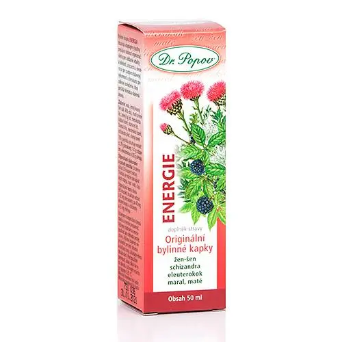 Dr. Popov energie bylinné kapky 50ml