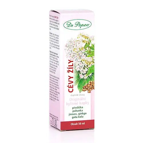 Dr. Popov Bylinné kapky Cévy – žíly, 50 ml