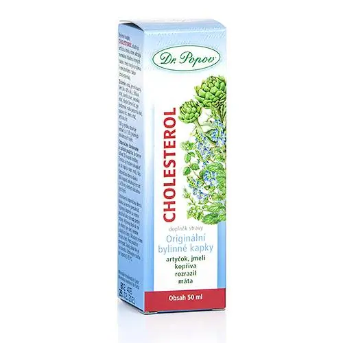 Dr. Popov Cholesterol bylinné kapky, doplněk stravy 50 ml