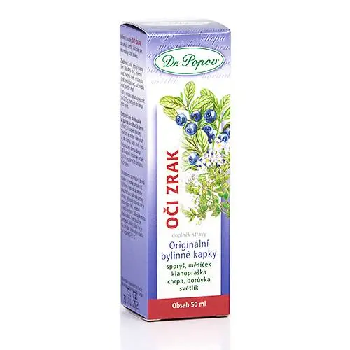 Dr. Popov Bylinné kapky Oči – zrak, 50 ml