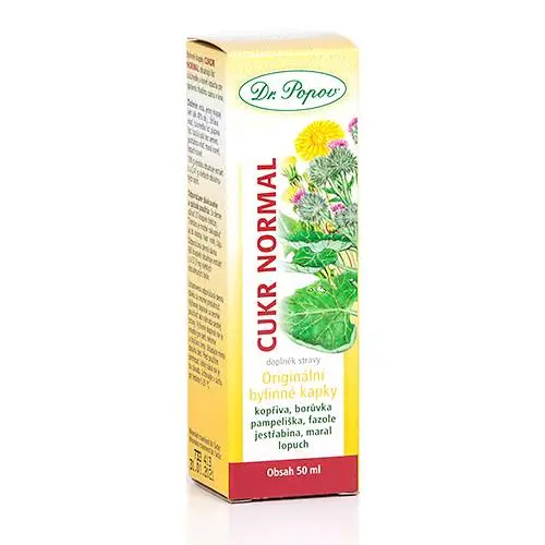 Dr. Popov Bylinné kapky Cukr normal, 50 ml