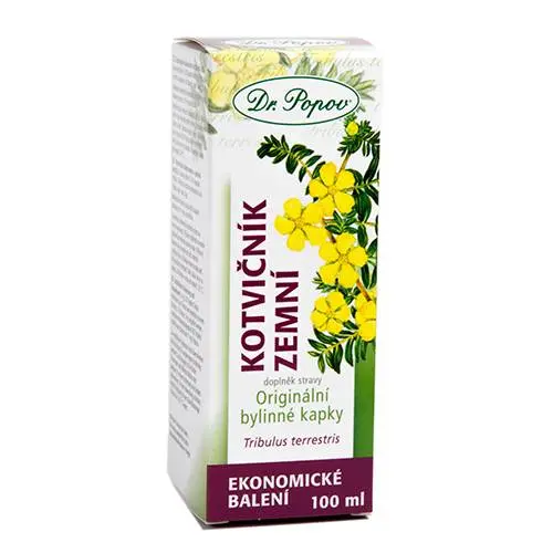 Dr. Popov Kotvičník zemní bylinné kapky 100 ml