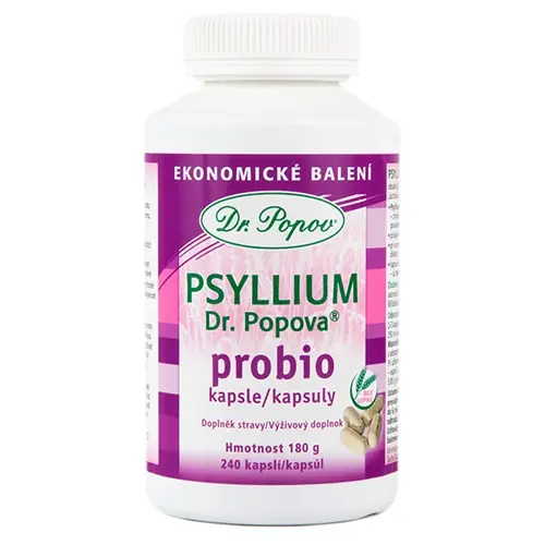 DR.POPOV Psyllium probio 240 kapslí