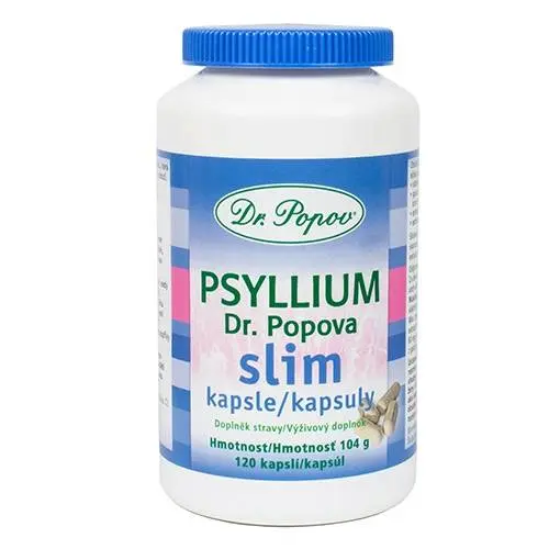 Dr. Popov Psyllium kapsle slim, doplněk stravy 120 ks