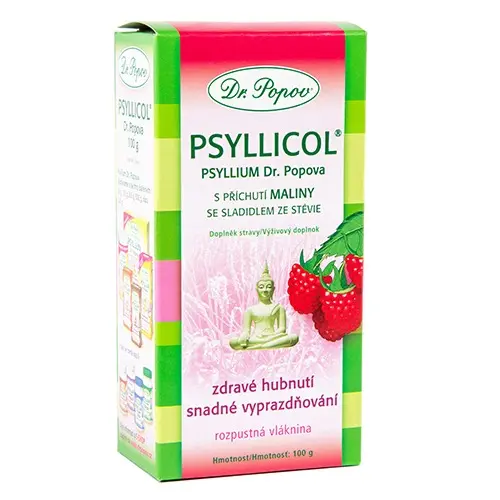 Dr.Popov Psyllicol příchuť malina 100g