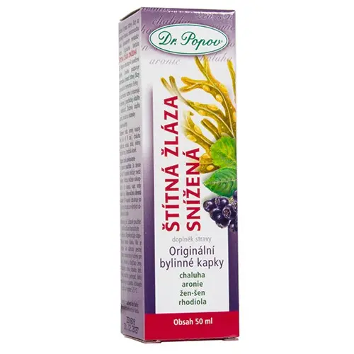 Dr.Popov Kapky bylinné Štítná žláza snížená 50ml