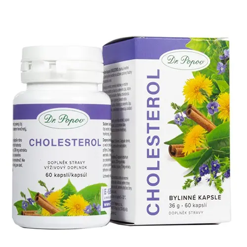 Dr.Popov Bylinné kapsle Cholesterol cps.60