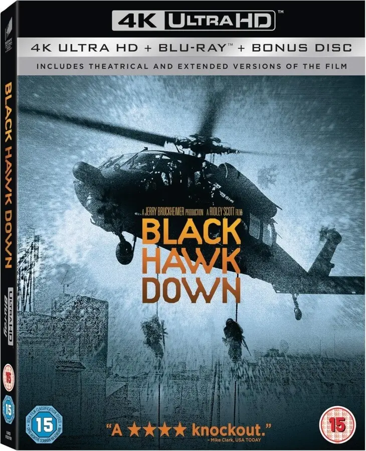 Černý jestřáb sestřelen (4K UHD + BLU-RAY + BD BONUS) 3 disky - DOVOZ