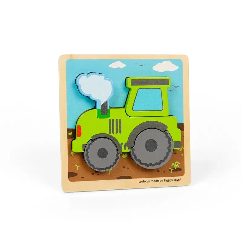 Bigjigs Toys Vkládací puzzle - Traktor