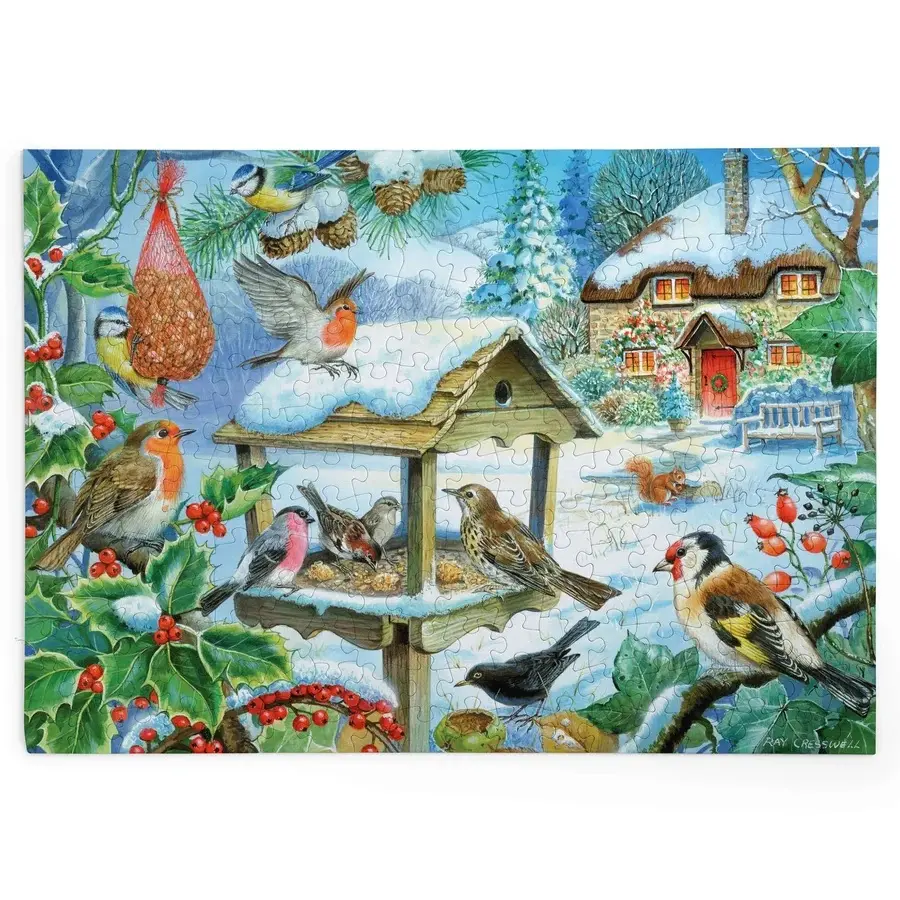 HOP Puzzle Ptáčci v krmítku 250 velkých dílků