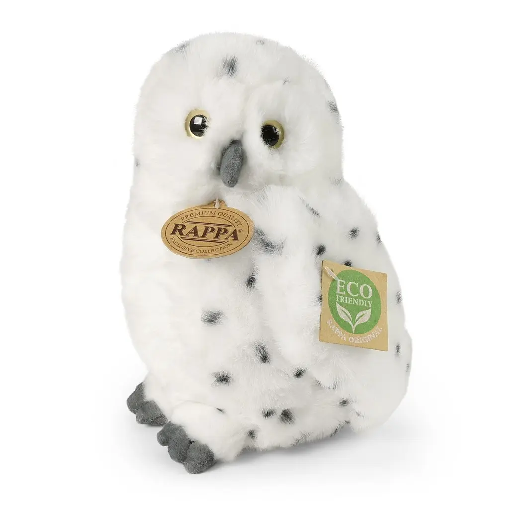 Rappa Plyšová sova sněžná - 19 cm - ECO-FRIENDLY