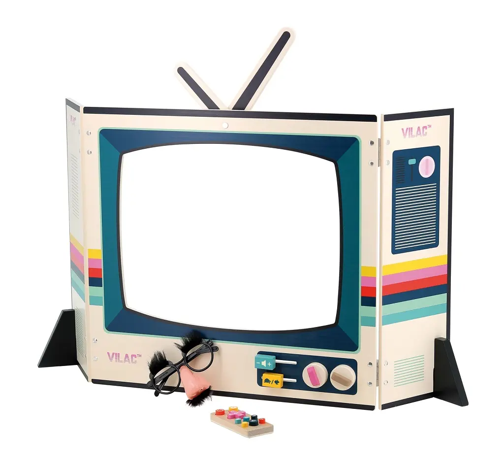 Vilac Dřevěné divadlo - Retro televize