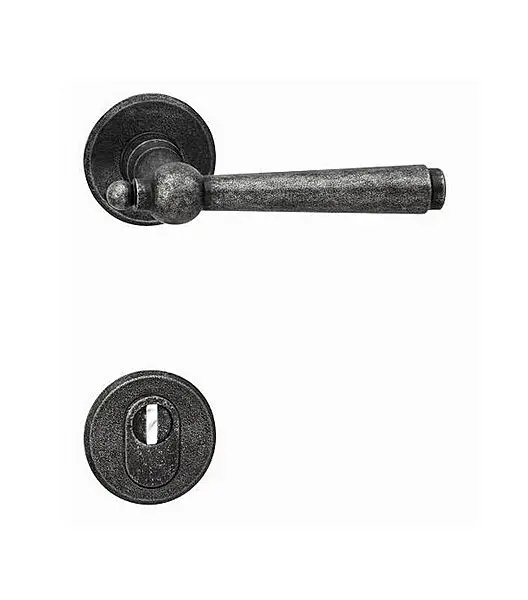Bezpečnostní kování COBRA HAMBURG-R + s překrytkou (K - kované), klika-klika, Otvor na cylindrickou vložku PZ, COBRA K (kované kování), 90 mm