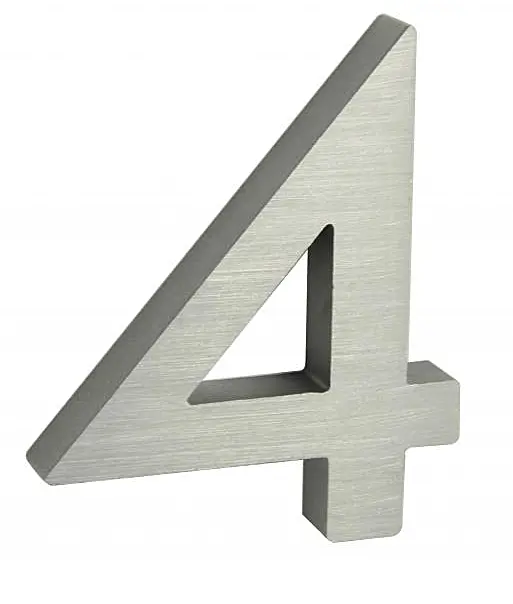 VÝPRODEJ Domovní čísla RICHTER 3D (HLINÍK) - číslo 8, 8, Richter stříbrný