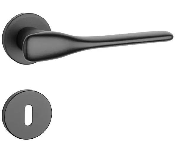 Dveřní kování MP Orchide - R 7S (BS - Černá matná), klika-klika,