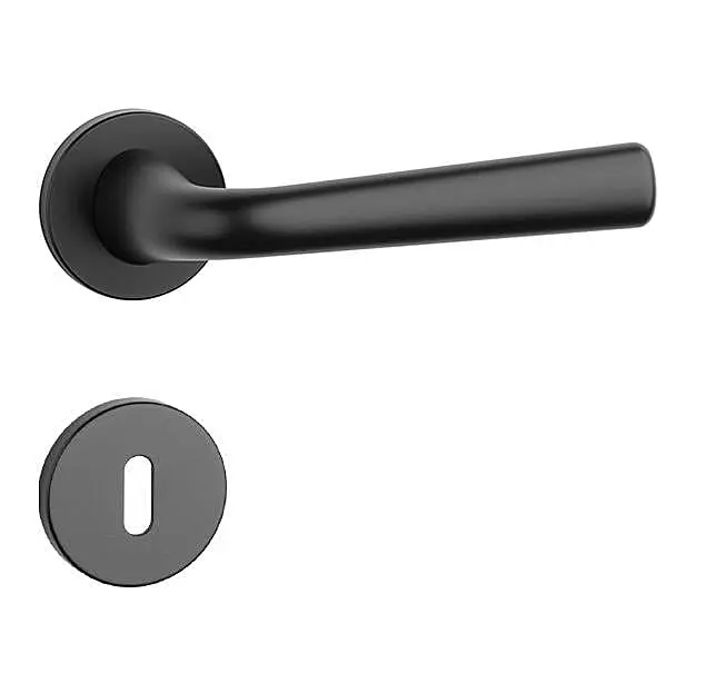 Dveřní kování MP - AS - TULIPA - R 7S (BS - Černá matná), klika-klika,