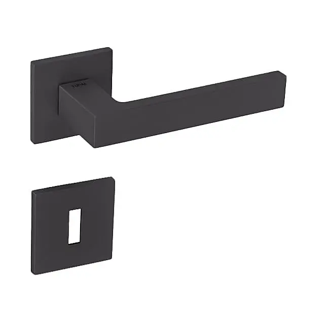 Dveřní kování MP TI - SQUARE - HR 2275Q 5S (BS PVD - Černá matná),
