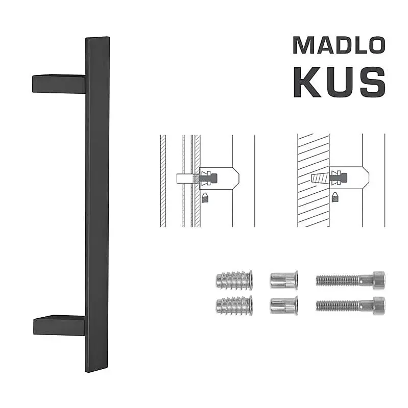 DVEŘNÍ MADLO MP K41Z 40x10 mm SP - ks (BS - Černá matná), MP BS (černá mat)