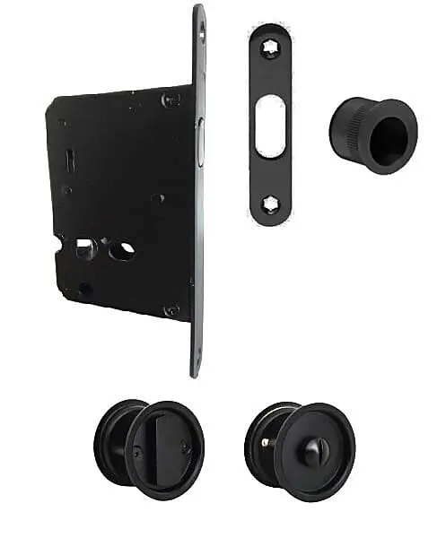 Set na posuvné dveře MP 2850 WC - R (BS - Černá matná), MP BS (černá mat)