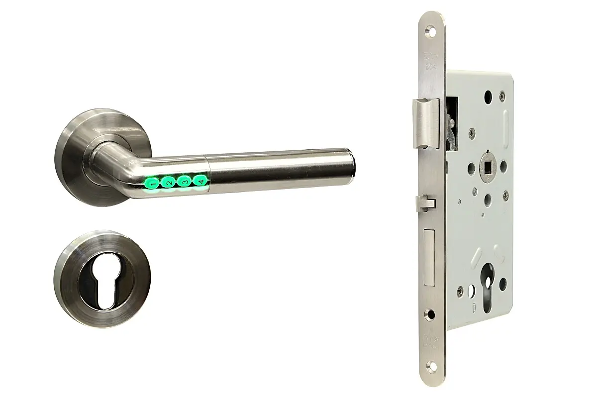 Chytrá klika Richter Smart Handle SET H.02/ EN.304.SZ.PA.KO.L, klika-klika, Otvor na cylindrickou vložku PZ, RICHTER Nerez matný
