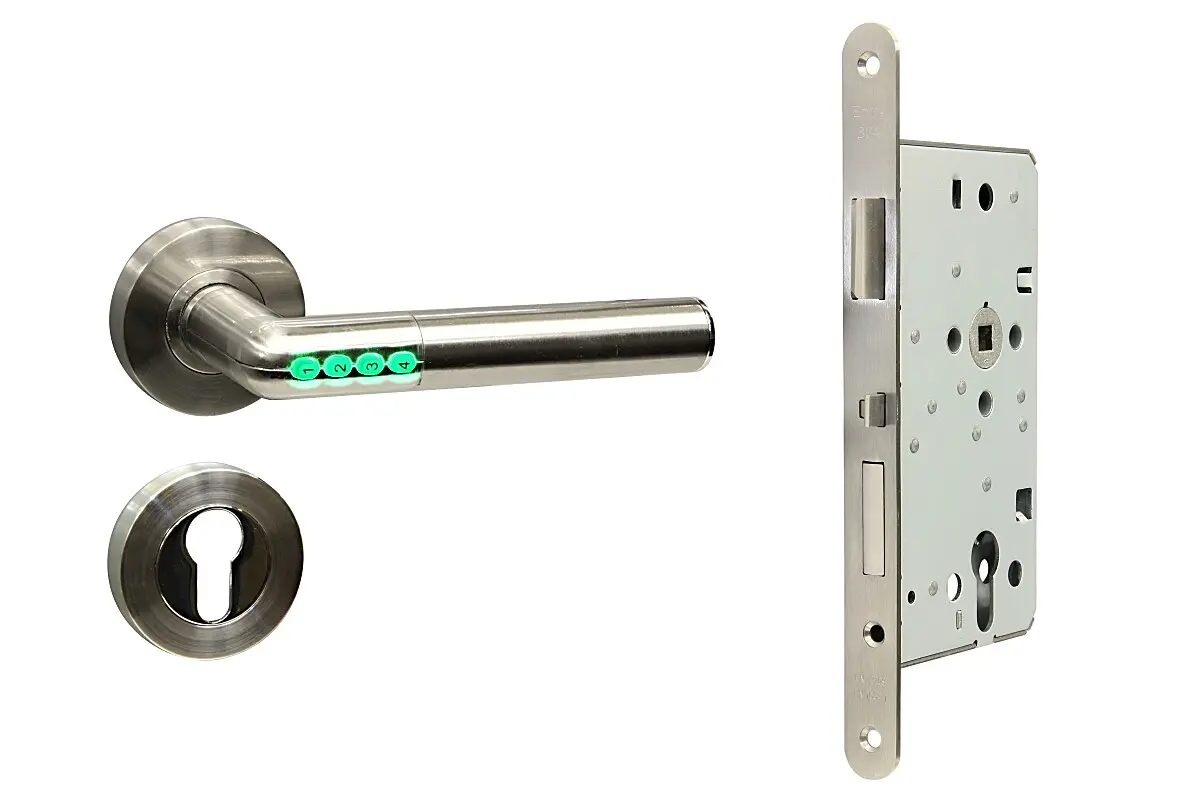 Chytrá klika Richter Smart Handle SET H.02/ EN.304.SZ.PA.KO.P, klika-klika, Otvor na cylindrickou vložku PZ, RICHTER Nerez matný