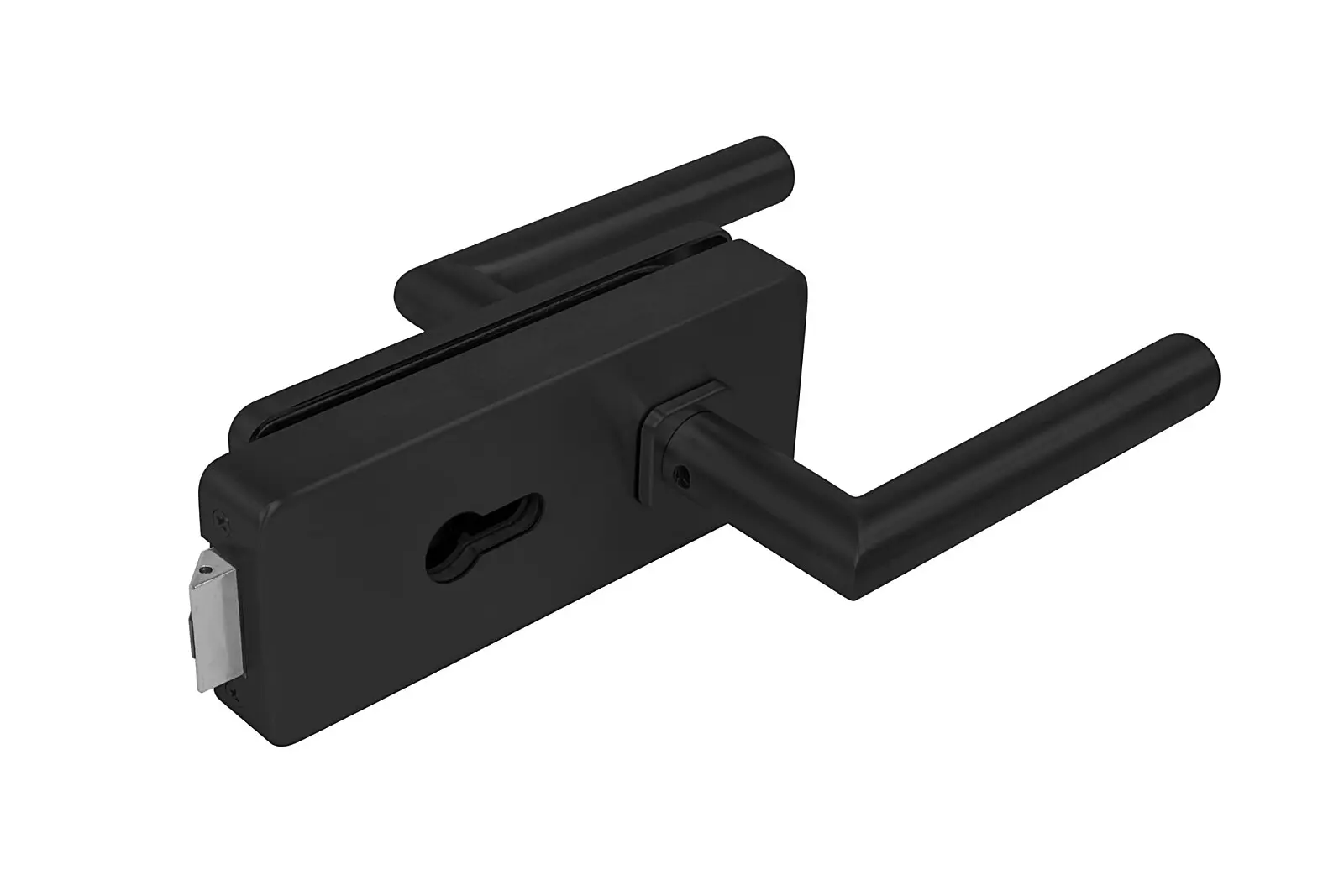 ZÁMEK na sklo s klikou MP FAVORIT UNIQUE R8 - PZ (BS - Černá matná), MP BS (černá mat)