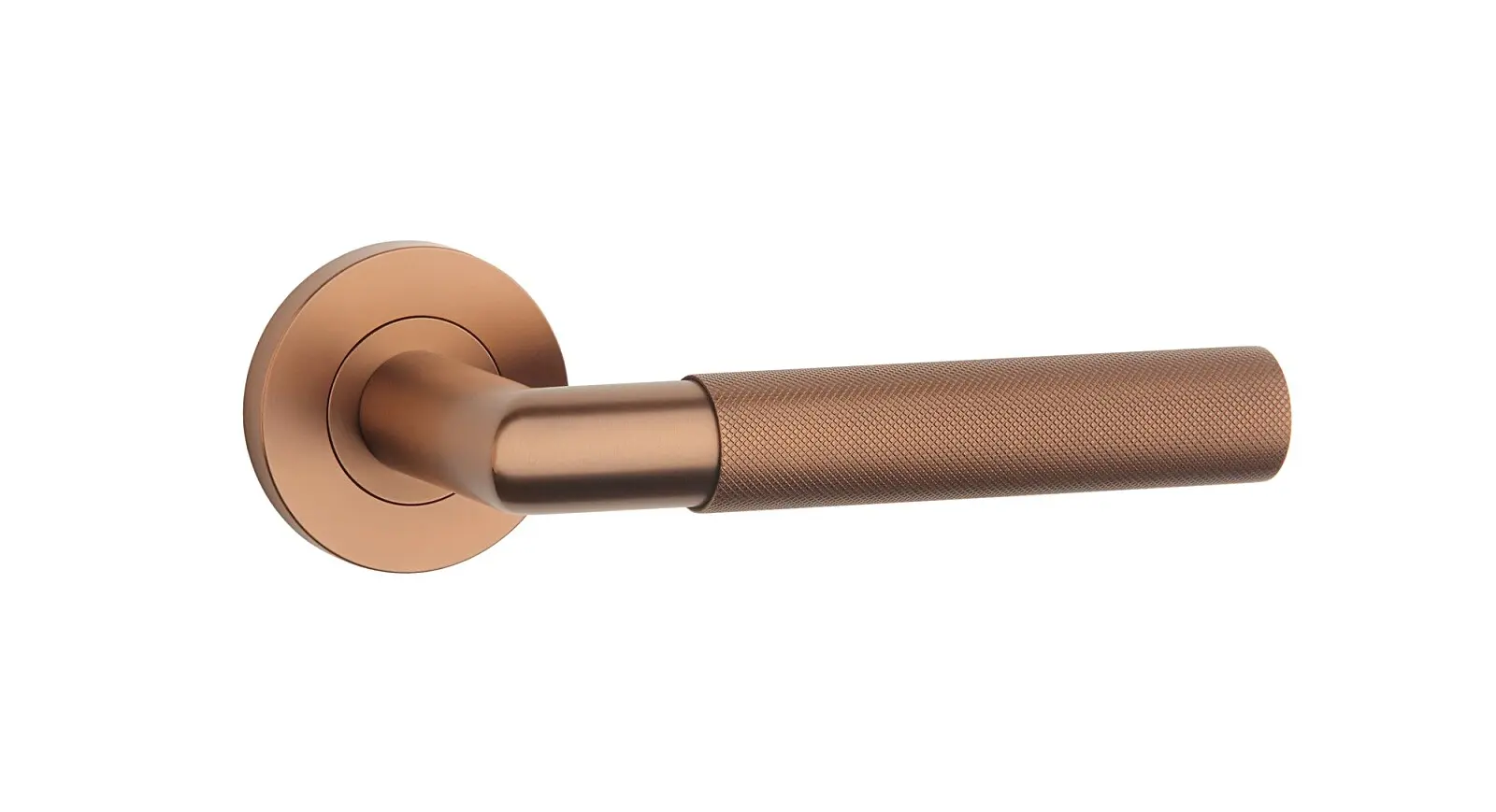 Dveřní kování MP SH - OVAL - R 1742 PRO 8 MM (CUM PVD - Měď matná PVD), klika-klika, Bez spodní rozety, MP CUM (matná měď)
