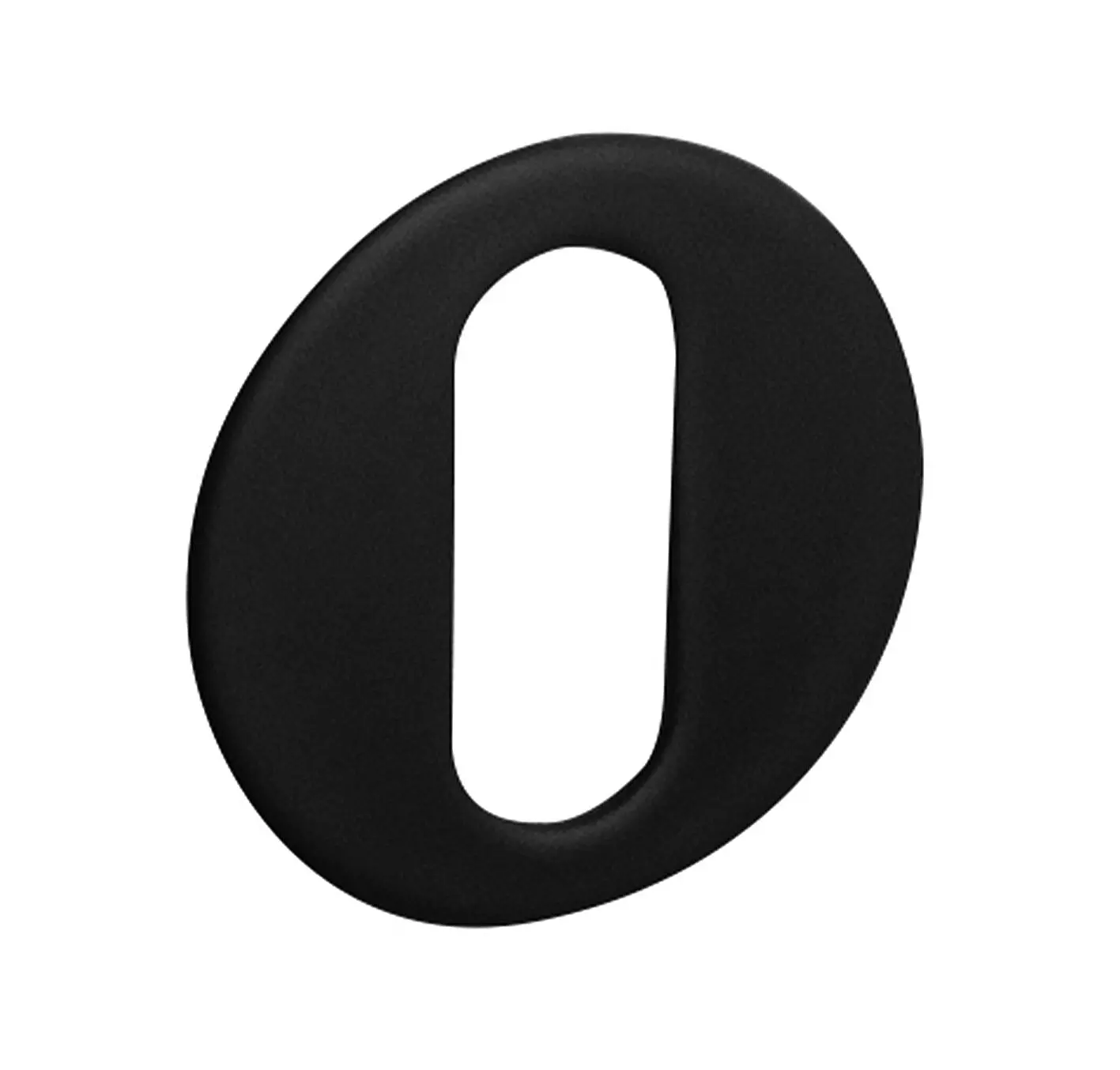 Dveřní rozeta MP VM - 1R  (BS - Černá matná), Otvor pro obyčejný klíč BB, MP BS (černá mat)