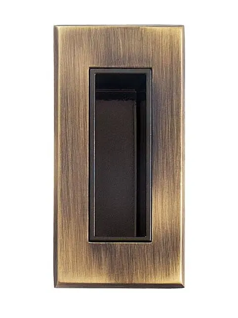 Mušle na posuvné dveře MP TI - 2650 (OGS - Bronz česaný matný), Bez otvoru, MP OGS (bronz česaný mat)