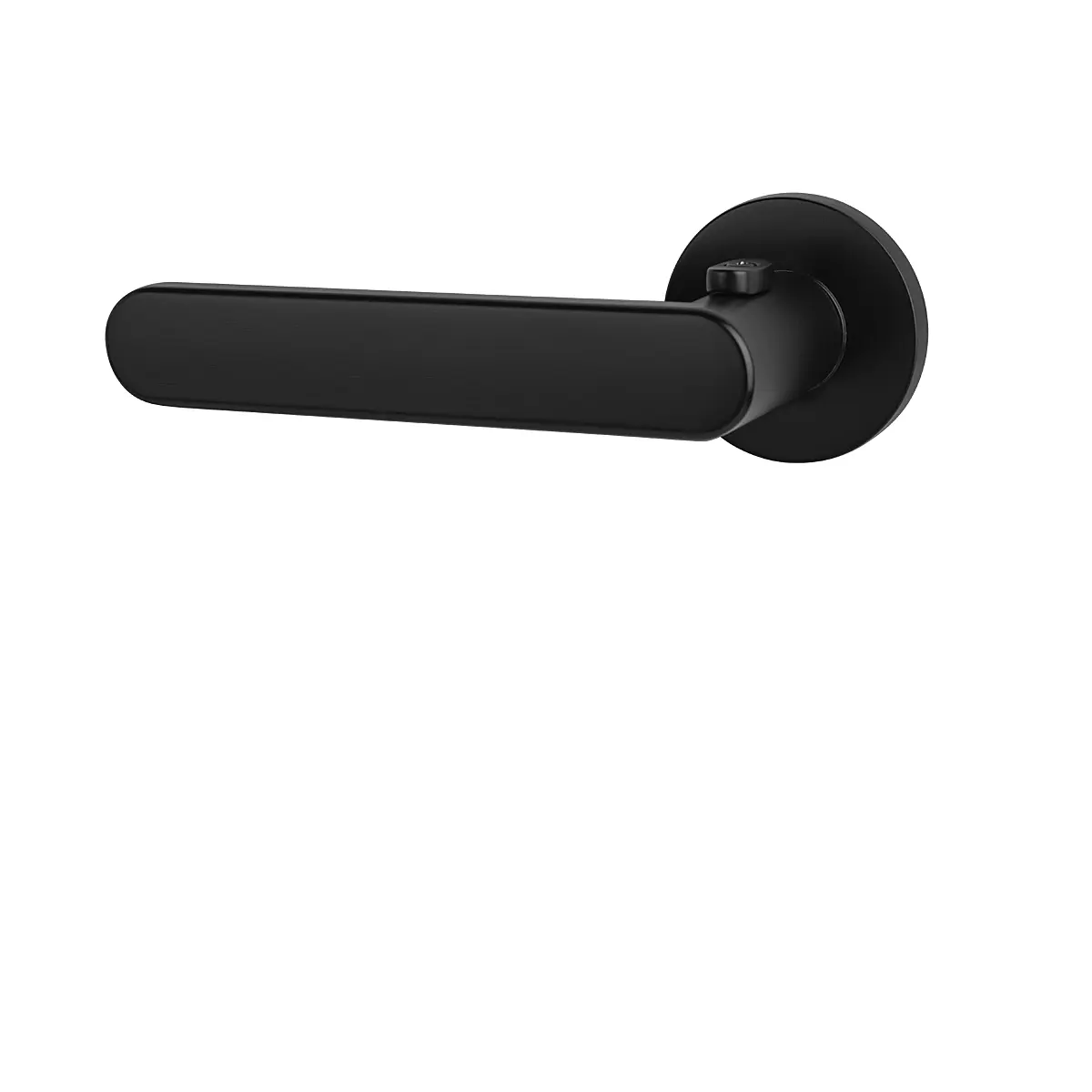 Dveřní kování MP TI - ROUND - R 7S 3957 s uzamykáním, 38-45 mm (BS - Černá matná), klika/klika s uzamykáním