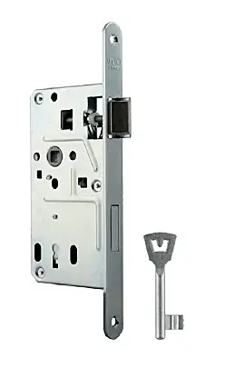 Zadlabací zámek MP MPK - BB 90/80 - C 4250 pozink L/P (Bílý pozink), Otvor pro obyčejný klíč BB, MP BÍLÁ