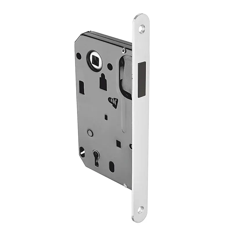 Magnetický zámek MP TI - 3597 BB 90 (WS - Bílá matná), Otvor pro obyčejný klíč BB, MP WS (bílá mat), 90 mm
