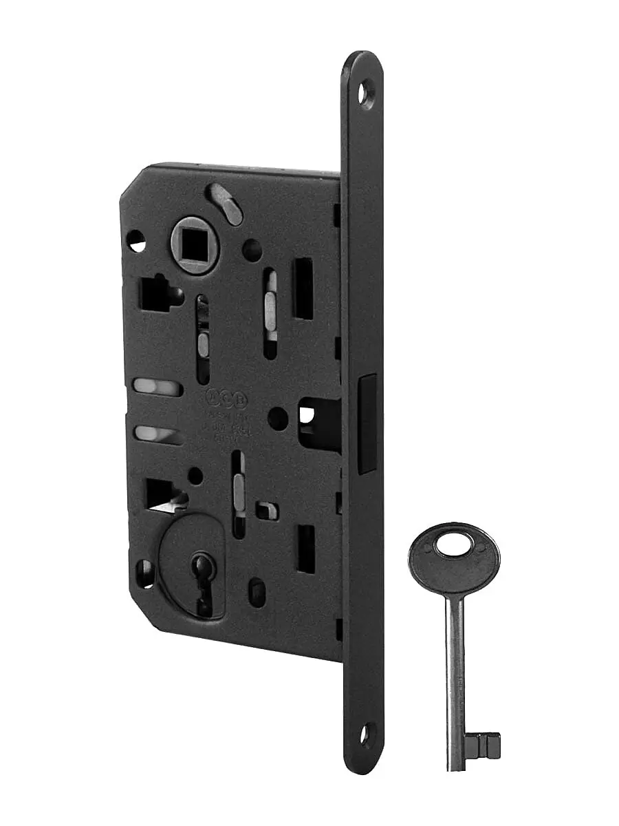 Magnetický zámek MP AGB MEDIANA POLARIS - BB (BS - Černá matná), Otvor na cylindrickou vložku PZ, MP BS (černá mat), 90 mm