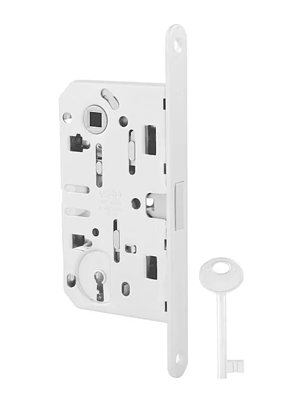 Magnetický zámek MP AGB MEDIANA POLARIS - BB (WS - Bílá matná), Otvor pro obyčejný klíč BB, MP WS (bílá mat), 90 mm