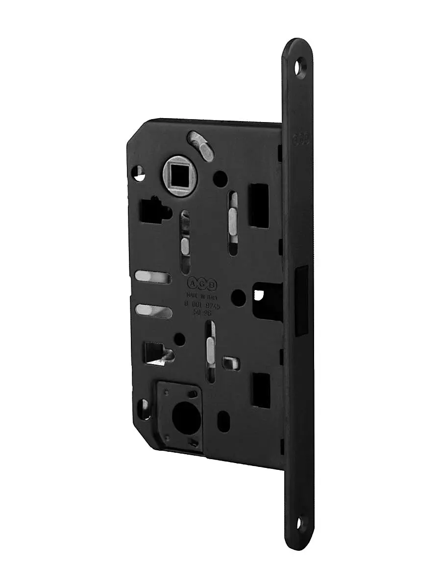 Magnetický zámek MP AGB MEDIANA POLARIS - WC (BS - Černá matná), WC klíč, MP BS (černá mat), 96 mm