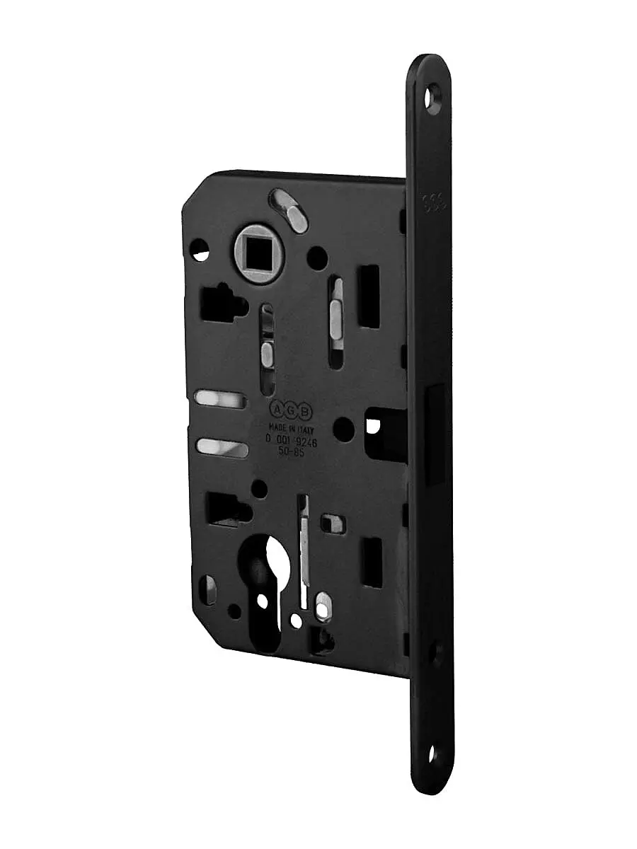 Magnetický zámek MP AGB MEDIANA POLARIS - PZ (BS - Černá matná), Otvor na cylindrickou vložku PZ, MP BS (černá mat), 85 mm