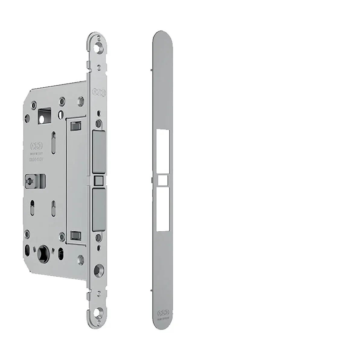Magnetický zámek MP AGB TOUCH &amp; CLOSE WC s krytkou  - 50 (Šedá matná), WC klíč, MP šedá