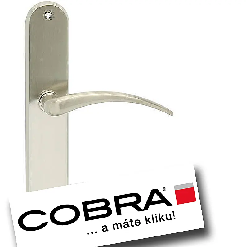 Dveřní kování COBRA MILENA (OCS - chrom matný), klika pravá / koule, Otvor na cylindrickou vložku PZ, COBRA OCS (chrom matný), 72 mm